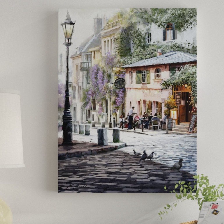 « soleil café »-reproduction de peinture à l’acrylique, H 14 po x l 11 po x p 2 po, Cadre blanc