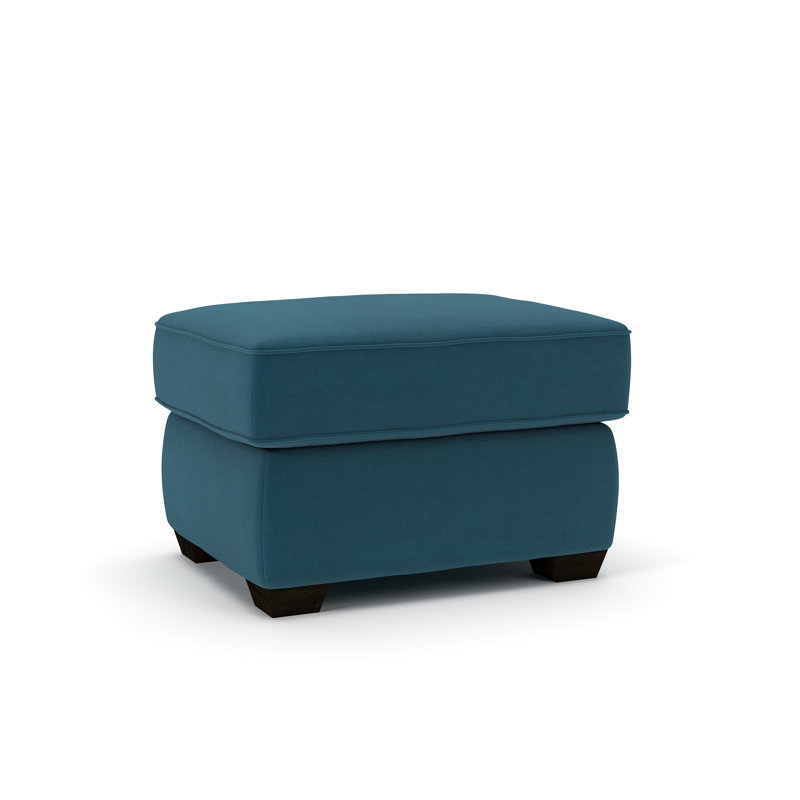 Gemi Upholstered Ottoman, Bayou Midnight Canvas
