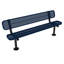Banc en bois texturé veiné or, perforé, 1,83 m, avec dossier, surface-1601892-1601903