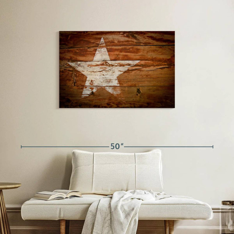 Lelar Wooden Star, 24" H x 36" W