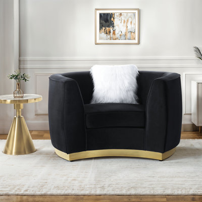 Tejster Velvet Barrel Chair