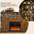 73.23"Brown Solid Wood Fireplace Mantel-1165350577