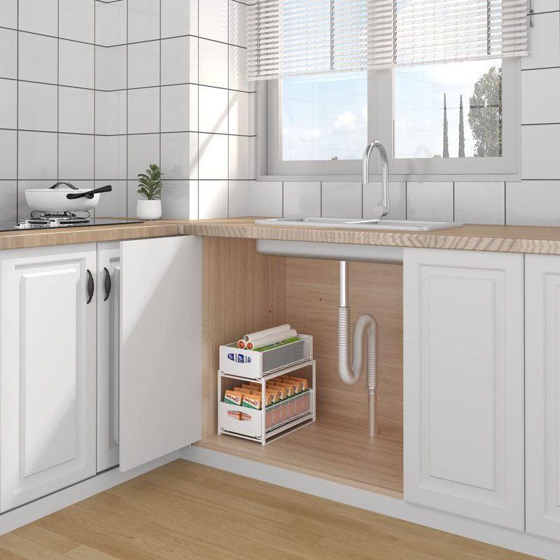 Minelba Steel Pull Out Drawer, White