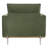  Jay Upholstered Square Arm Accent Chair with Metal Legs