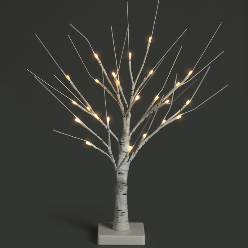 Twig Birch Tree with Lights