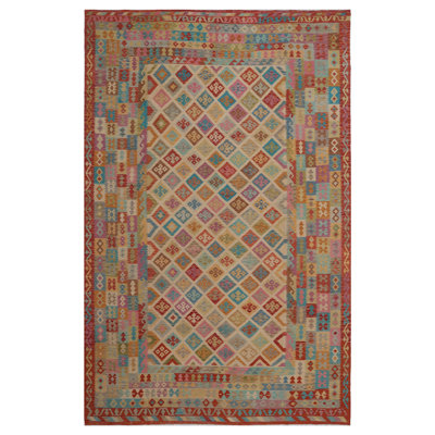 Kilim Wool Geometric Indoor Rug
