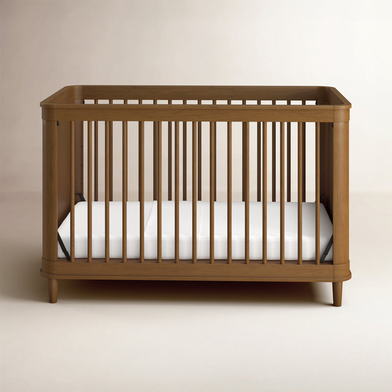 Marin with Cane 3-in-1 Convertible Crib, Natural/Walnut