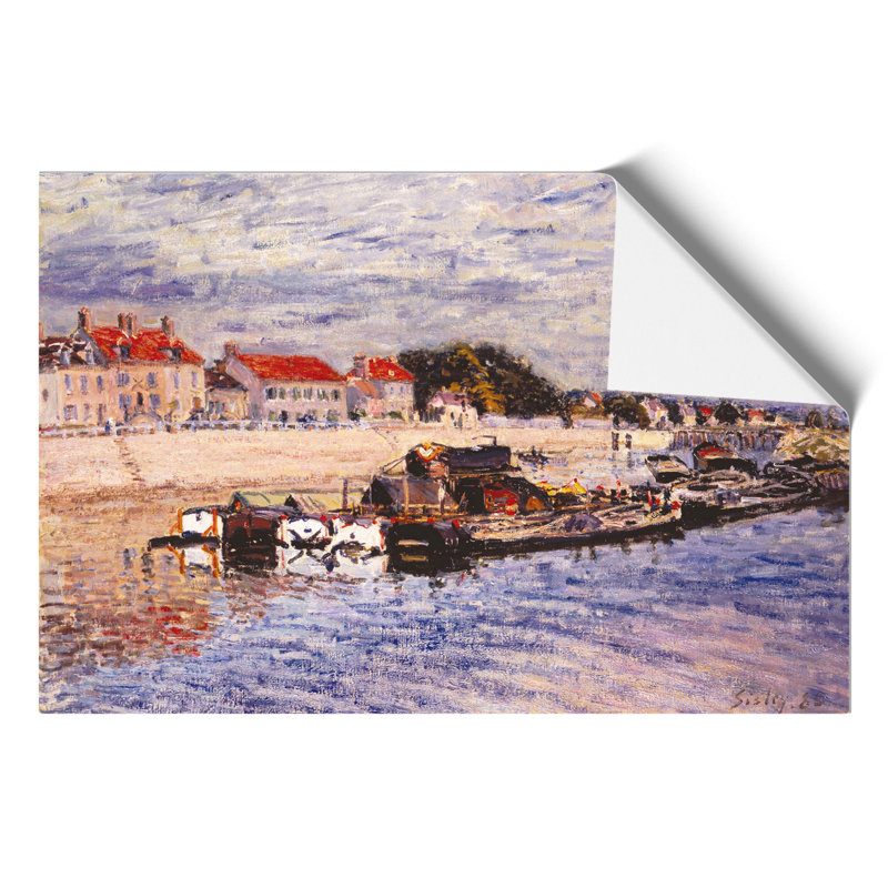 Barges by Alfred Sisley - Frameless Print, 42cm H x 59cm W x 0.1cm D