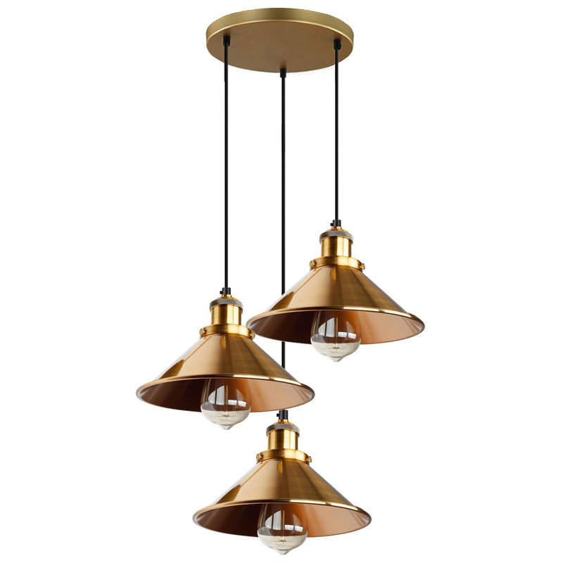 Idabel 3 - Light Cluster Pendant, Yellow Brass