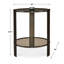  Table d'appoint Hanson en bronze et verre foncé