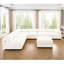 6 Modular With Storage Compartments, White Chenille, Modern, Ergonomic Seating Modern Living Room Sectional,-1137602604