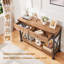 Console rustique avec 2 tiroirs