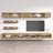 Balla 126" Modern Floating Wall Mounted Entertainment Center with 16-Color LED Lighting, High Gloss Finish-431854444