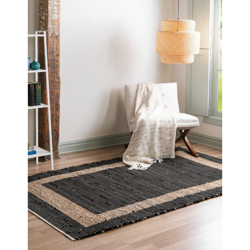 Tapis tressé couleur ciel nocturne, Rectangle de 5 pi x 8 pi