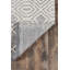 Tapis gris tissé à la main à motif géométrique Inika-748753063