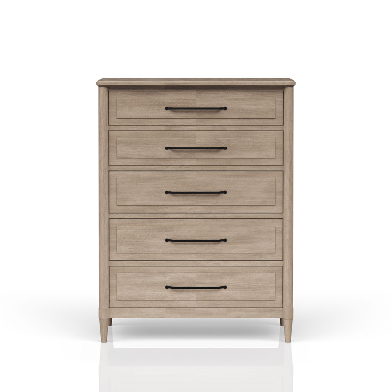 Commode 5 tiroirs finition sable