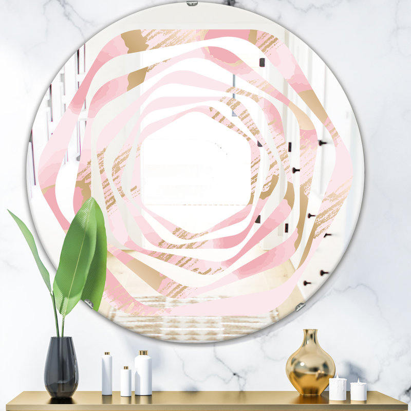 Miroir mural moderne Space Rain Abstract III, H 23,6 po x l 23,6 po