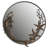 Iron Frame Round Mirror
