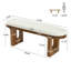 Banc d'entrée en bois massif, banc de bout 47,24 po