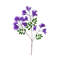 Fleurs artificielles kbndieu pour la décoration de la maison Jacaranda Fleurs artificielles artificielles en soie avec feuilles vertes Décoration de table de fête de mariage
