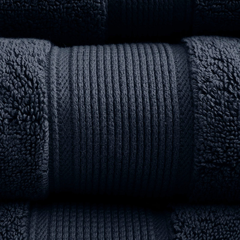 100% Cotton 8 Piece Antimicrobial Towel Set, Black