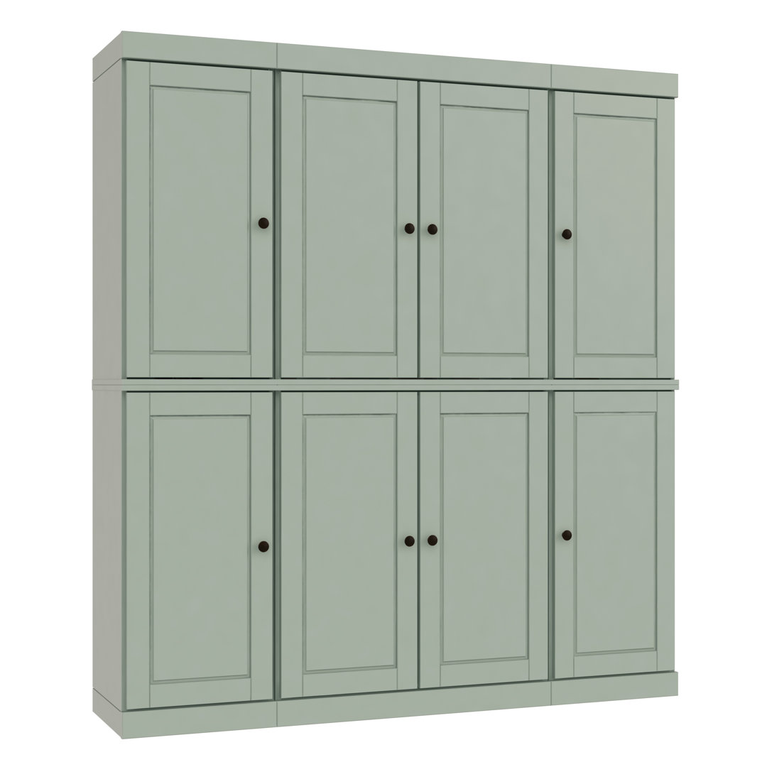 Siegmeyer 100% Solid Wood 65" Pantry Cabinet with Raised Panel Doors & Adjustable Shelves Hokku Designs 