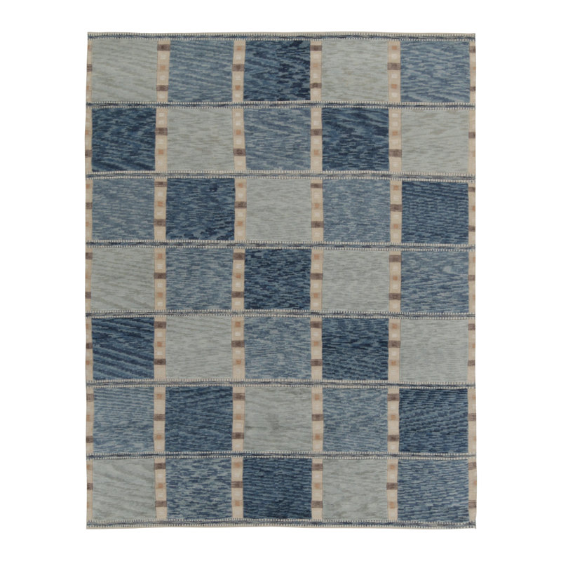 Scandinavian Wool Geometric Area Rug, Rectangle 10' x 14'