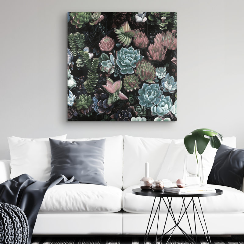 Succulent set - 32"x32" art on canvas