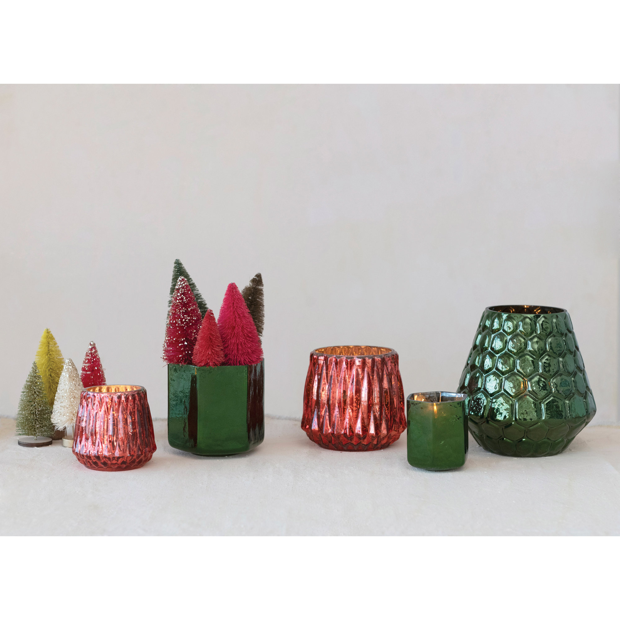 Mercury Glass Tabletop Votive Holder