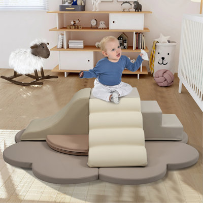 Structure de jeu en mousse souple, blocs d'escalade pour le développement de l'enfant, mousse d'escalade en mousse pour bébé 6 pièces, ensemble de jeux pour blocs d'escalade