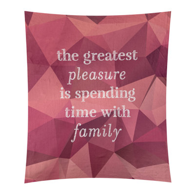 Tapisserie en polyester et «», citation de pierre de famille