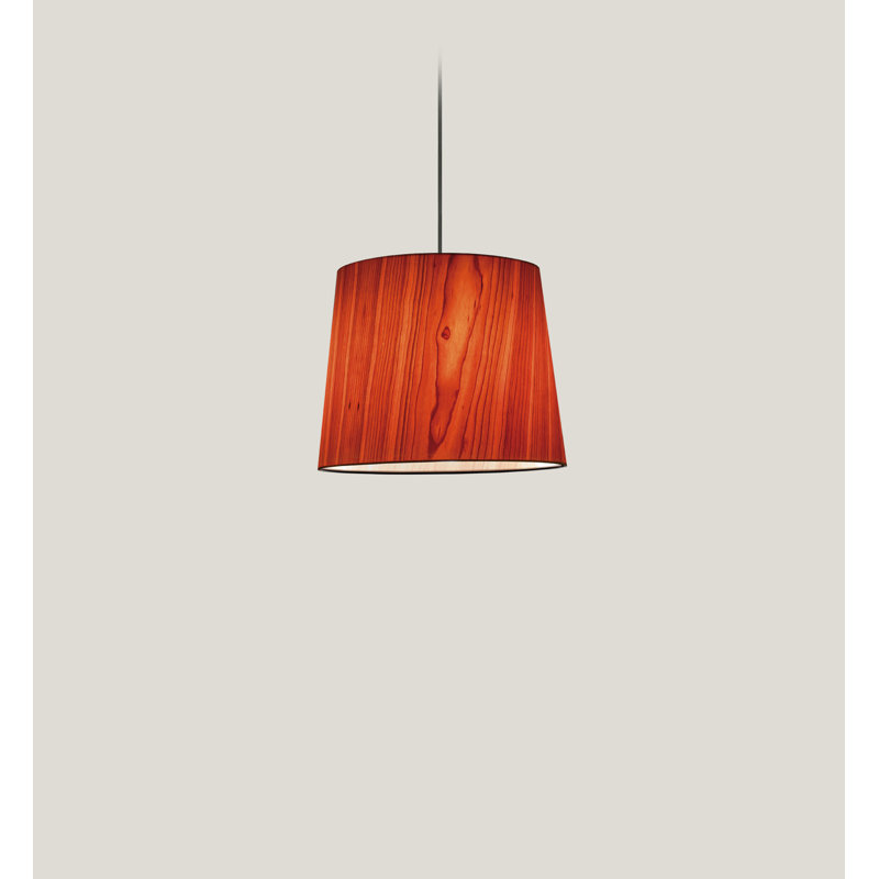 Zeta Grande Pendant, 13" Dia., Natural Cherry