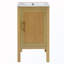 Armoire de rangement pour salle de bain avec lavabo en céramique et tablette réglable