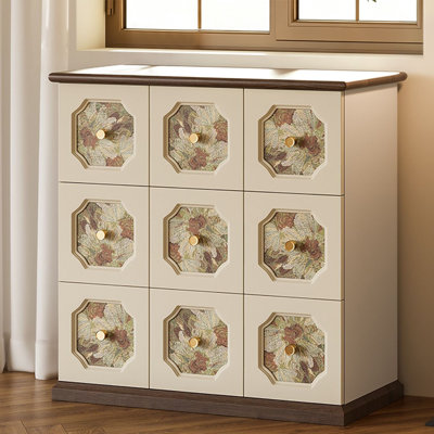 Buffet décoratif moderne en bois manufacturé beige