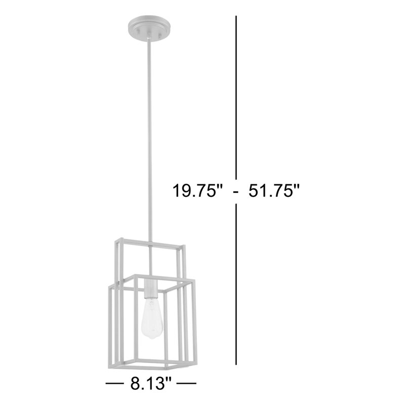 Luminaire suspendu simple géométrique à 1 lumière Larchmont, Bronze / Cuivre