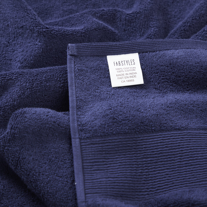 Ensemble de serviettes 12 pièces Kutztown, Bleu foncé