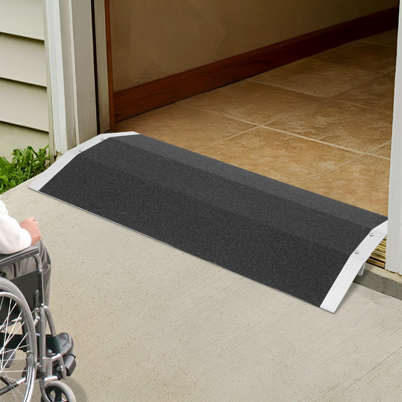 Rampe d'accès en pente en aluminium pour fauteuil roulant avec rampe 12 °