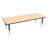 Adjustable Height Rectangular Preschool Classroom Activity Table with Casters-50509290-50509292-50509295