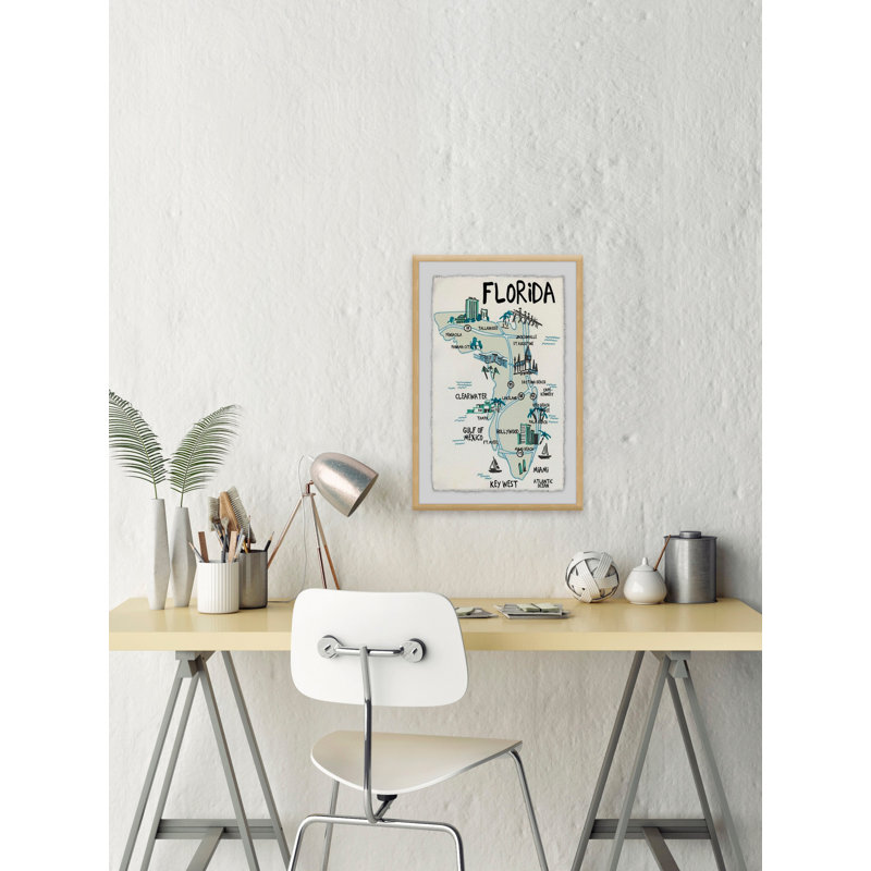 Repères en Floride - impression encadrée, H 24 po x l 16 po x P 1,5 po