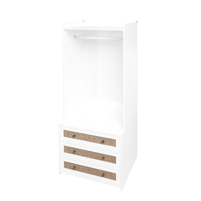 Armoire penderie avec armoire 3 tiroirs