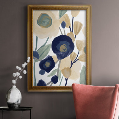 " Blue Poppy Cascade II " Painting Print