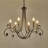 6-Light Dimmable Steel Candle Style Chandelier