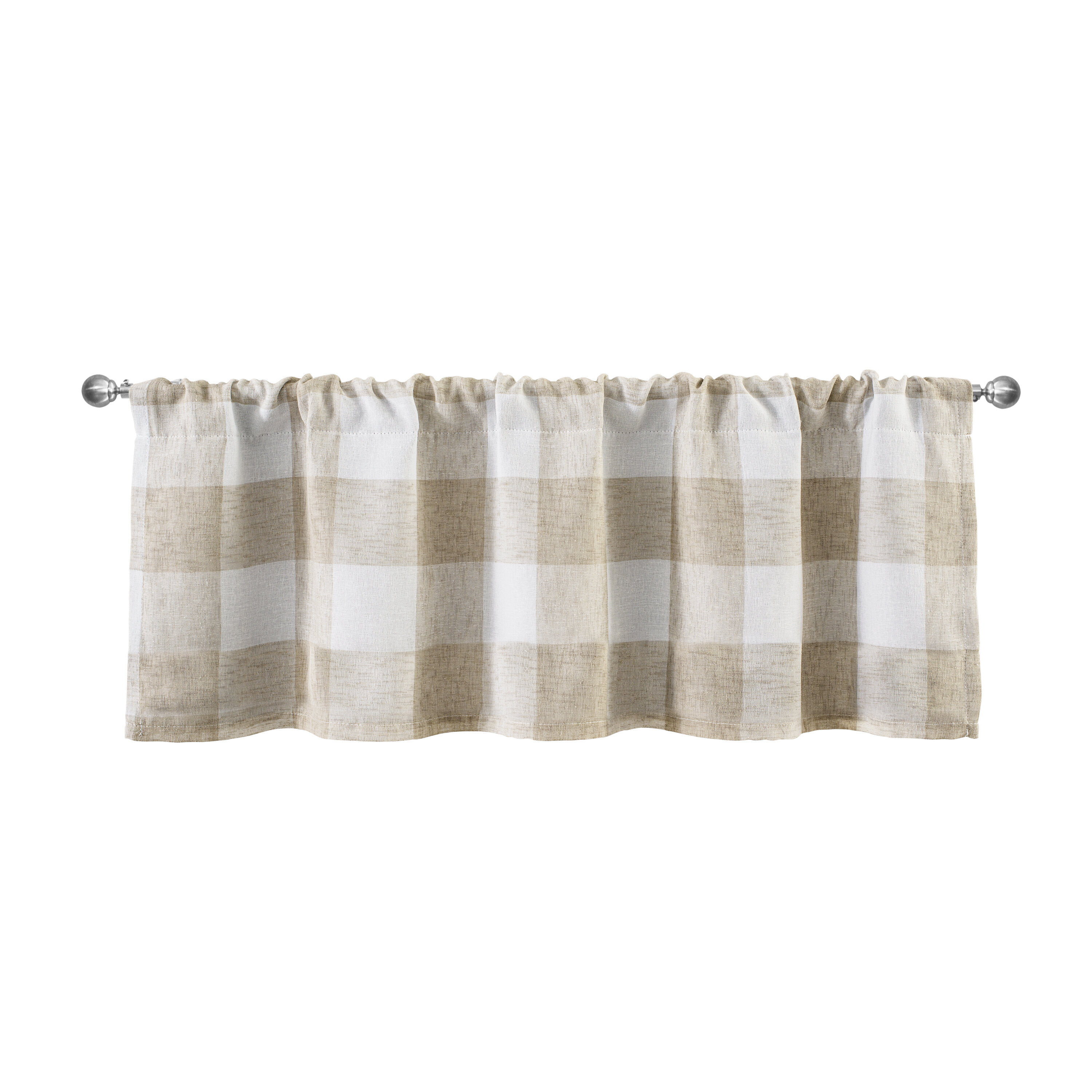 Grey and White Buffalo Plaid Tie Up Valance Curtains, Buffalo Check Gingham  Farmhouse Retro Adjustable Tie-Up Shades Window Treatment Kitchen Curtains