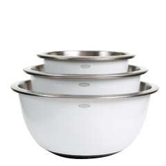 OXO 1059701 Good Grips 5 Qt. White Plastic Mixing Bowl with Non-Slip Base