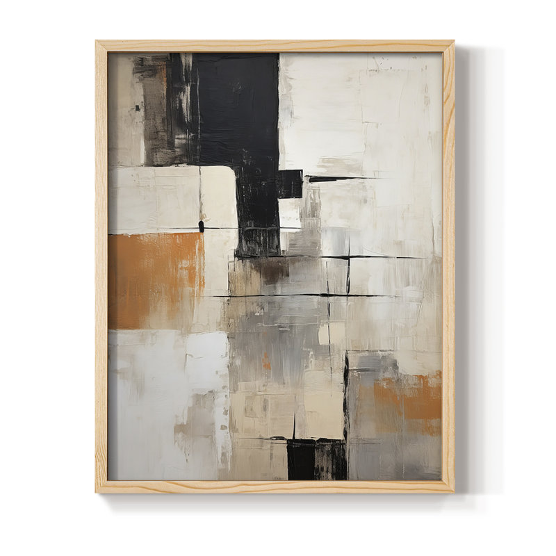 ABSTRACT Series CECXLVI, reproduction encadrée - bois massif, H 15 po x l 12 po