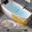 Baignoire de trempage profonde en angle 66,93 po x 31,10 po