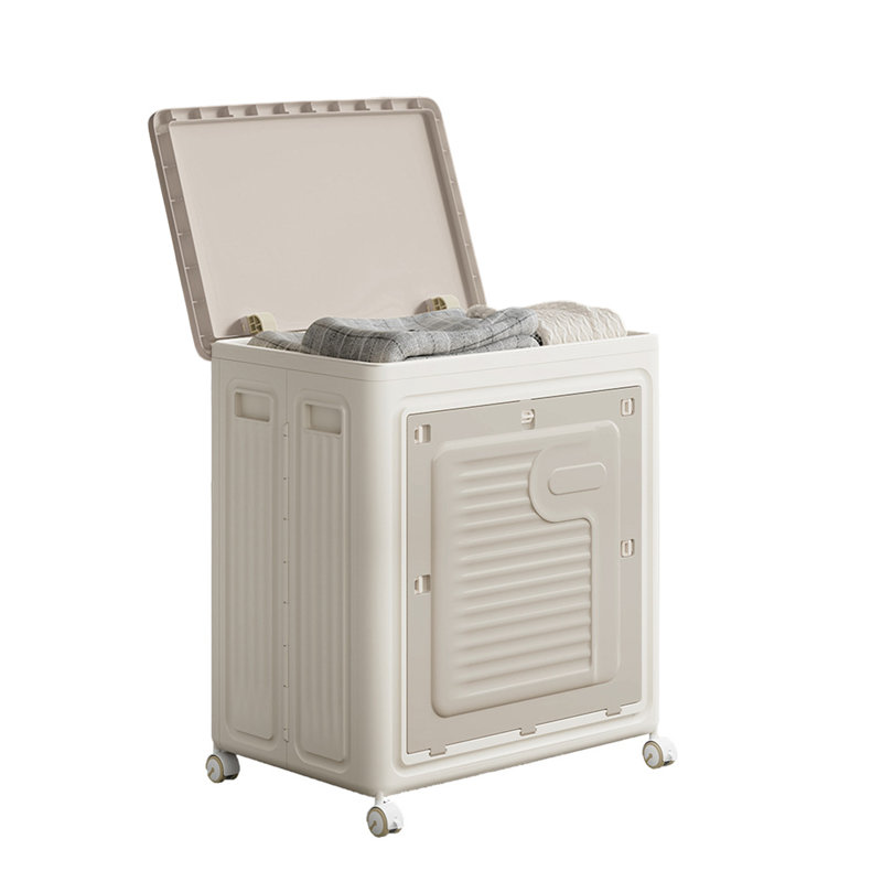 Panier à linge pliable 150L avec couvercle