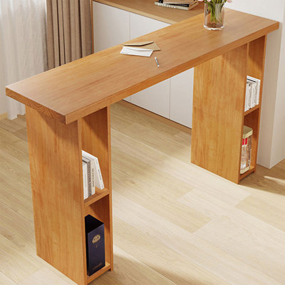 70.87" Brown Rectangular Solid Wood Bar Table