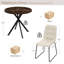 Table de salle à manger ronde de 31,6 pouces et chaises pour 2 personnes, ensemble de tables basses décontractées et modernes pour la cuisine de la salle à manger, table en noyer et 2 chaises beiges-125998166-125998165