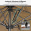 Parasol de table semi-automatique pour l'extérieur-860378521